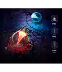 Govee Набор светодиодных ламп H7025 Outdoor Clear Bulb String Lights, 15м, RGBIC/Warm White, WI-FI/Bluetooth, чорний