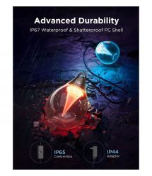 Govee Набор светодиодных ламп H7025 Outdoor Clear Bulb String Lights, 15м, RGBIC/Warm White, WI-FI/Bluetooth, чорний