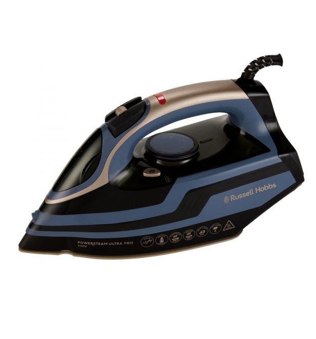 Russell Hobbs Russell Hobbs steamer, 3100W, steam boost -210g, vert. steaming, inox soleplate, black-blue