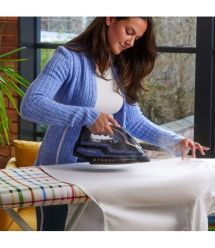 Russell Hobbs Russell Hobbs steamer, 3100W, steam boost -210g, vert. steaming, inox soleplate, black-blue