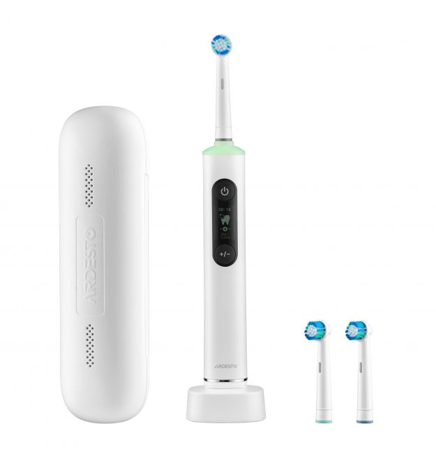 ARDESTO Щетка зубная электр. ETB-ID114W, 40т. колеб/мин, насадок-2, IPX7, белый