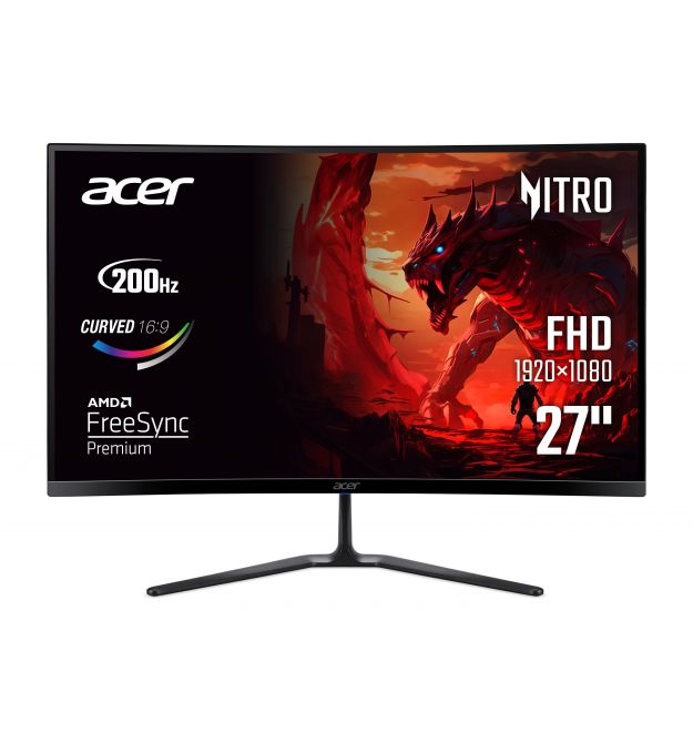 Acer Монітор Acer 27" ED270X0biip 2xHDMI, DP, VA, 200Hz, 1ms, FreeSync Premium, CURVED