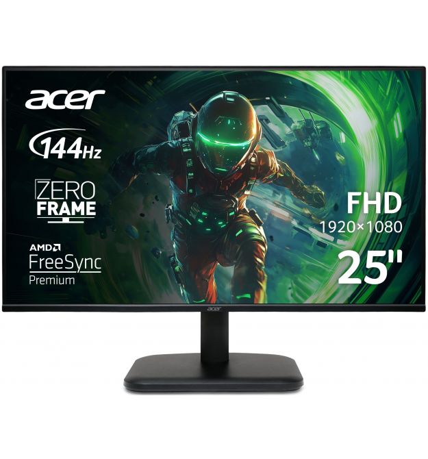 Acer Монітор Acer 24.5" EK251QP6bi D-Sub, HDMI, IPS, 144Hz, 1ms, FreeSync