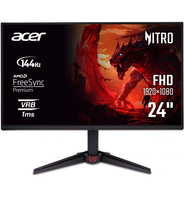 Acer Монітор Acer 23.8" VG240YP6bip HDMI, DP, MM, IPS, 144Hz, 1ms, FreeSync