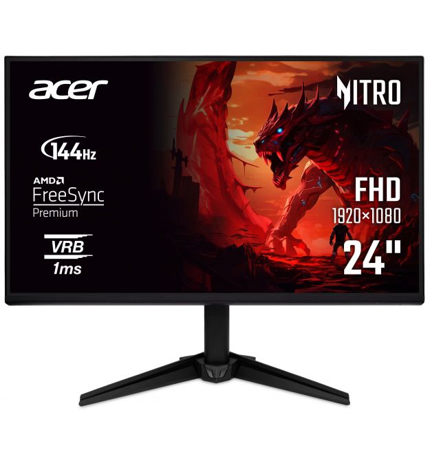 Acer Монітор Acer 23.8" QG241YP6bip HDMI, DP, IPS, 144Hz, 1ms, FreeSync