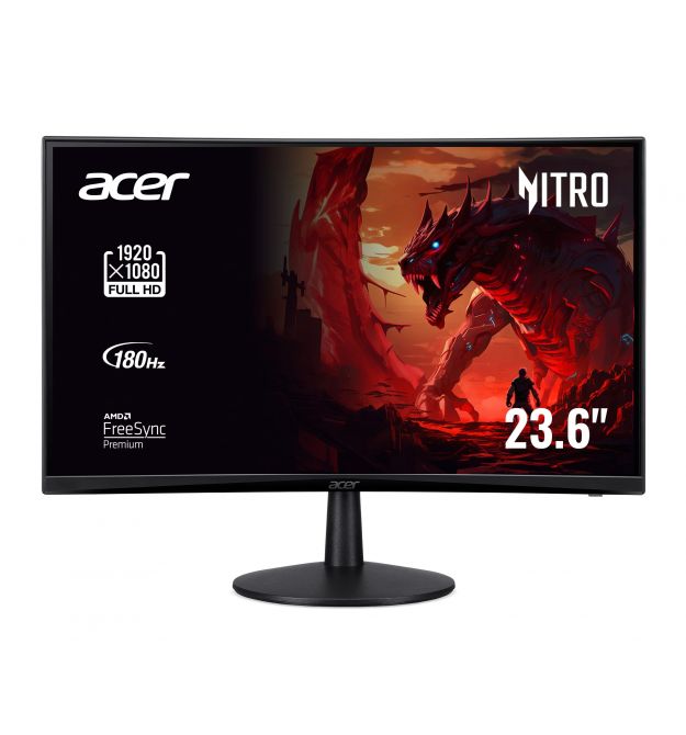 Acer Монітор Acer 23.6" ED240QS3bmiipx 2*HDMI, DP, MM, VA, 180Hz, 1ms