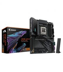 Gigabyte Материнская плата X870E A ELITE X3D sAM5 X870 4xDDR5 M.2 Wi-Fi BT HDMI DP ATX