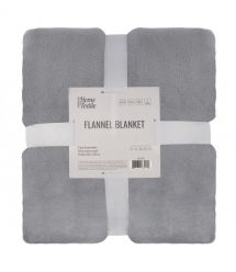 ARDESTO Плед Ardesto Flannel 200х220см, 100% поліестер, сірий світлий