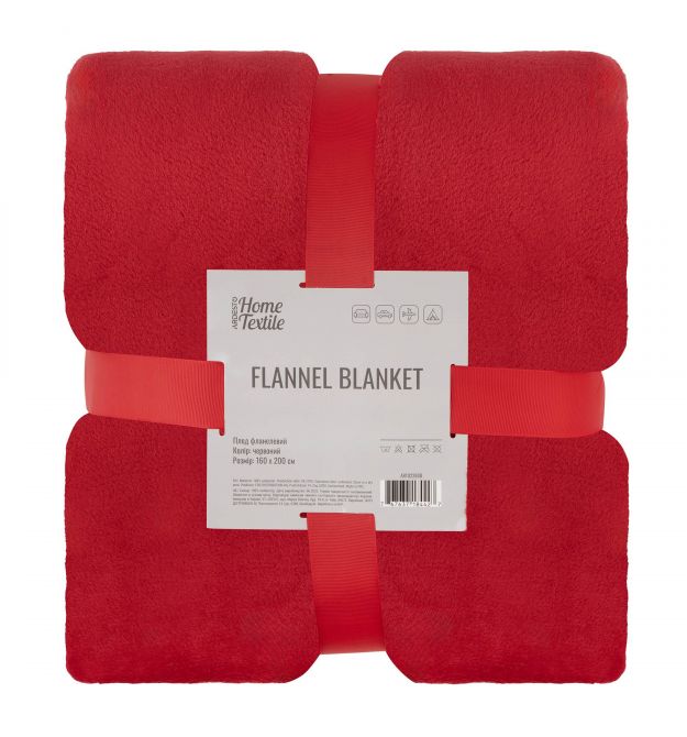 ARDESTO Плед Ardesto Flannel 160х200см, 100% поліестер, червоний