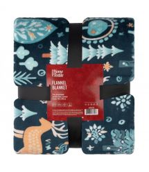 ARDESTO Плед Ardesto Christmas Flannel 160х200см, 100% поліестер, олені, зелений