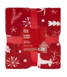 ARDESTO Плед Ardesto Christmas Flannel 160х200см, 100% поліестер, олені, червоний