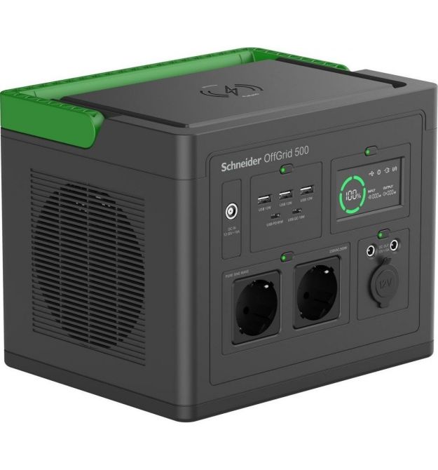 APC OffGrid Portable Power Station 500, 517Wh Lithium-ion, 2 Schuko, Sinewave