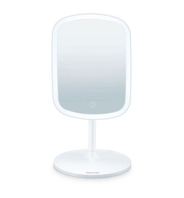Beurer Beurer cosmetic mirror, tabletop, rectangular, 15x21cm, USB-C charging, backlight, white