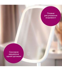Beurer Beurer cosmetic mirror, tabletop, rectangular, 15x21cm, USB-C charging, backlight, white