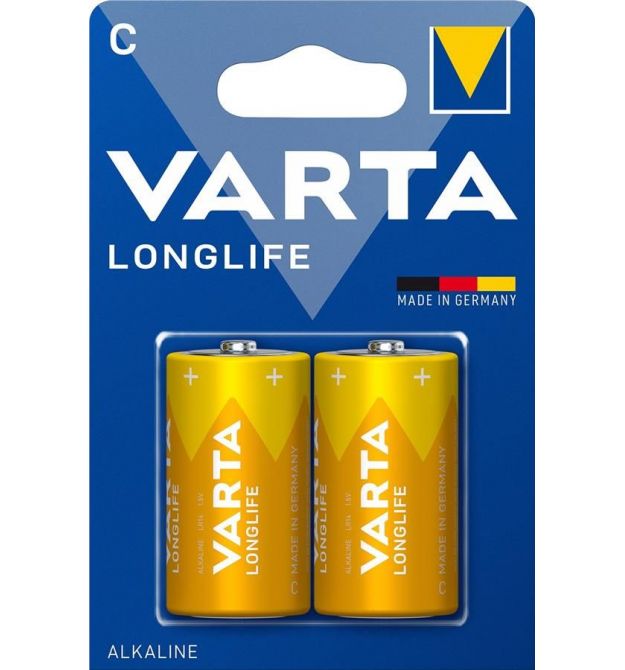 VARTA Батарейка Varta Longlife лужна C(LR14) блістер, 2шт