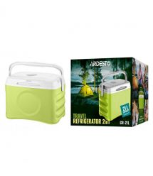 ARDESTO Холодильник дорожній ARDESTO, 2в1, 21л, 220/12В, підігрів 55°C, охолодження 18-20°C, USB-порт, 4.3кг, салатовий