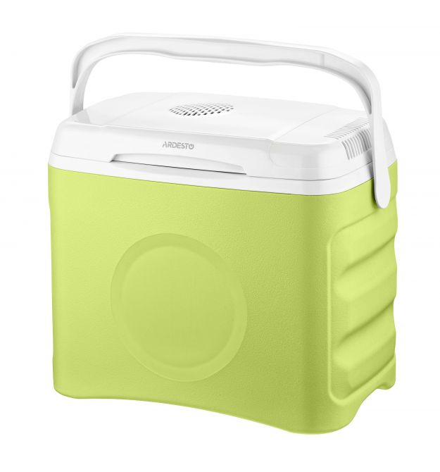 ARDESTO Холодильник дорожній ARDESTO, 2в1, 25л, 220/12В, підігрів 55°C, охолодження 18-20°C, USB-порт, 4.8кг, салатовий