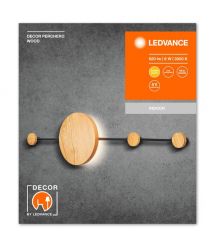 LEDVANCE Світильник настінний Decor Perchero Wood 6Вт 620Лм 3000K WiFi чорний