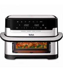Tefal Tefal air fryer Dual Easy Fry Flex, 2700W, bowl-5.5+3.5l, sensore control, plastic, black steel