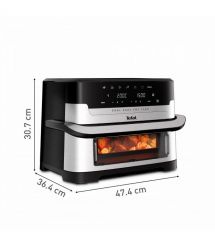 Tefal Tefal air fryer Dual Easy Fry Flex, 2700W, bowl-5.5+3.5l, sensore control, plastic, black steel