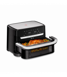Tefal Tefal air fryer Dual Easy Fry Flex, 2700W, bowl-5.5+3.5l, sensore control, plastic, black