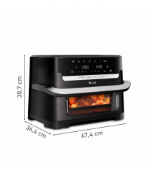 Tefal Tefal air fryer Dual Easy Fry Flex, 2700W, bowl-5.5+3.5l, sensore control, plastic, black