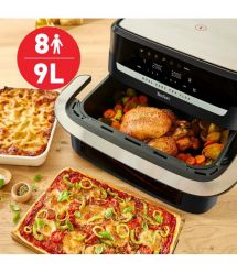 Tefal Tefal air fryer Dual Easy Fry Flex, 2700W, bowl-5.5+3.5l, sensore control, plastic, black