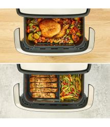 Tefal Tefal air fryer Dual Easy Fry Flex, 2700W, bowl-5.5+3.5l, sensore control, plastic, black