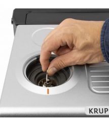 Krups Кофеварка рожковая Precision+, 3.5л, молотый, 15 бар, серый