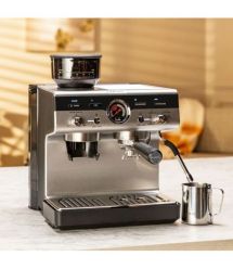 Krups Кофеварка рожковая Precision+, 3.5л, молотый, 15 бар, серый