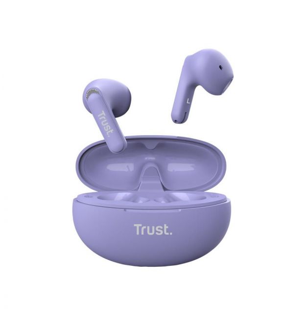 Trust Наушники Trust Yavi Earphones BT 5.3, ENC, SBC, Mic, Фиолетовый