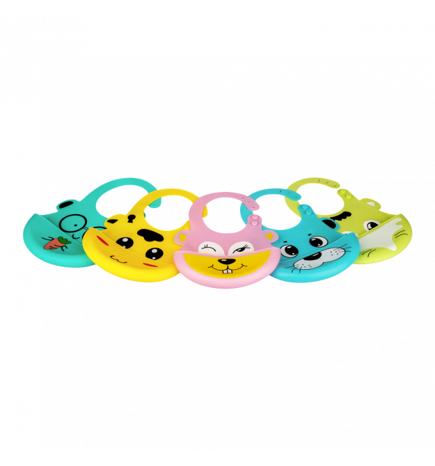 Слюнявчик силиконовый Zupo Crafts голубой