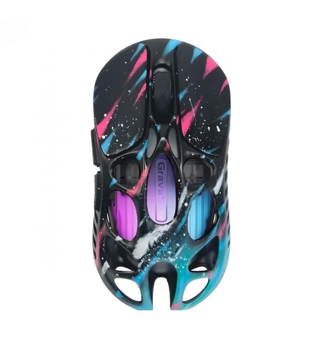 GravaStar Мышь Mercury X Pro, 8K, BT/WL/USB-A, RGB, Neon Graffiti