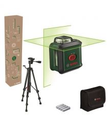Bosch Нiвелiр лазерний Bosch до 24м ±0.4мм/м зелений промінь штатив та чохол 0.560кг