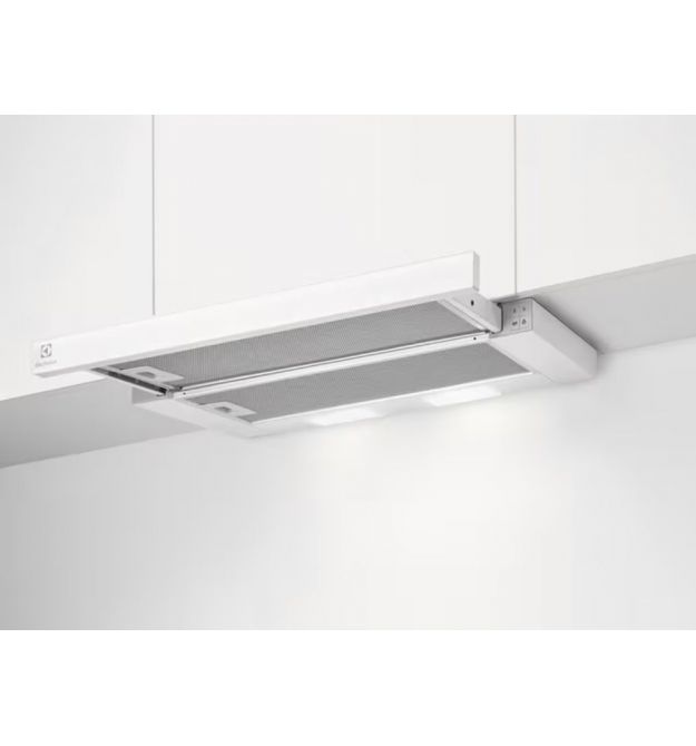 Electrolux Витяжка телескопічна, 59см, 410м.куб/год., білий