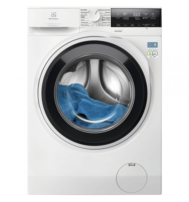 Electrolux Electrolux WM front load, 9kg, 1400, A, 60cm, display, steam, invertor, universaldose, white