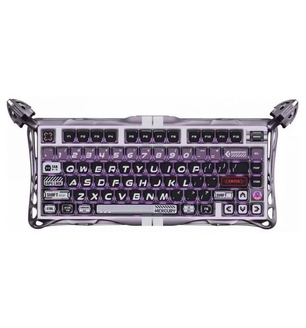GravaStar Клавиатура механическая Mercury V75 Pro 80keys, Magnetic Jade Gaming, 8K, USB-A, RGB, Iron Purple