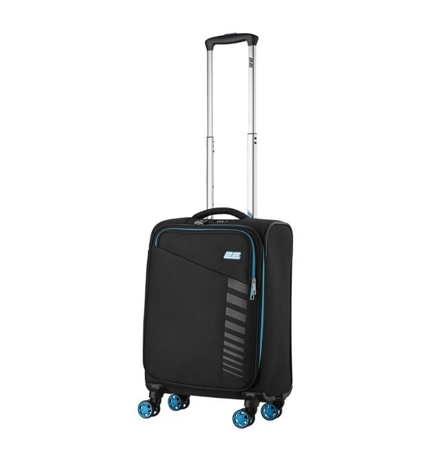 2E Валіза 2E, Trek, поліестер, мала, 35л, TSA, 4 колеса, чорний