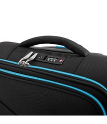 2E Валіза 2E, Trek, поліестер, мала, 35л, TSA, 4 колеса, чорний