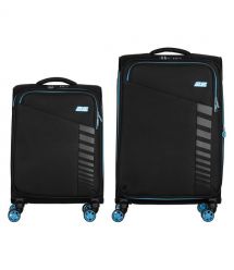 2E Набір валіз 2E, Trek, (M+S), TSA, 4 колеса, + 2 рюкзаки Cabin (2E-BPET-CABIN-BK), поліестр, чорний
