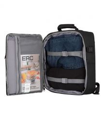 2E Набір валіз 2E, Trek, (M+S), TSA, 4 колеса, + 2 рюкзаки Cabin (2E-BPET-CABIN-BK), поліестр, чорний