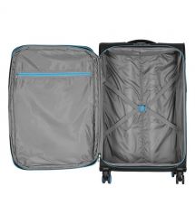 2E Набір валіз 2E, Trek, (L+M+S), TSA, 4 колеса, + 3 рюкзаки Cabin (2E-BPET-CABIN-BK), поліестр, чорний