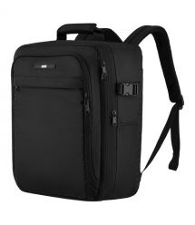 2E Набір валіз 2E, Trek, (L+M+S), TSA, 4 колеса, + 3 рюкзаки Cabin (2E-BPET-CABIN-BK), поліестр, чорний