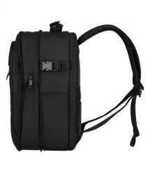 2E Набір валіз 2E, Trek, (L+M+S), TSA, 4 колеса, + 3 рюкзаки Cabin (2E-BPET-CABIN-BK), поліестр, чорний