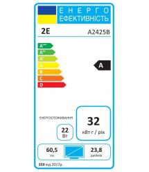 2E Монітор 2E 23.8" A2425B D-Sub, HDMI, VA, 100Hz, FreeSync