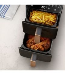 Philips Мультипечь Stacked Dual 2300Вт, чаша-5+5л, сенсорное управл., 6 авто. программ, пластик/металл , чорний