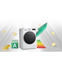 LG Стиральная машина фронтальная, 9кг, 1200, A, 48см, дисплей, пар, инвертор, белый