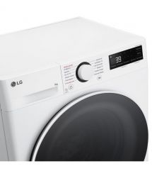 LG Стиральная машина фронтальная, 9кг, 1200, A, 48см, дисплей, пар, инвертор, белый