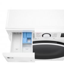 LG Стиральная машина фронтальная, 9кг, 1200, A, 48см, дисплей, пар, инвертор, белый