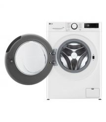 LG Стиральная машина фронтальная, 10кг, 1400, A, 57см, дисплей, пар, инвертор, белый